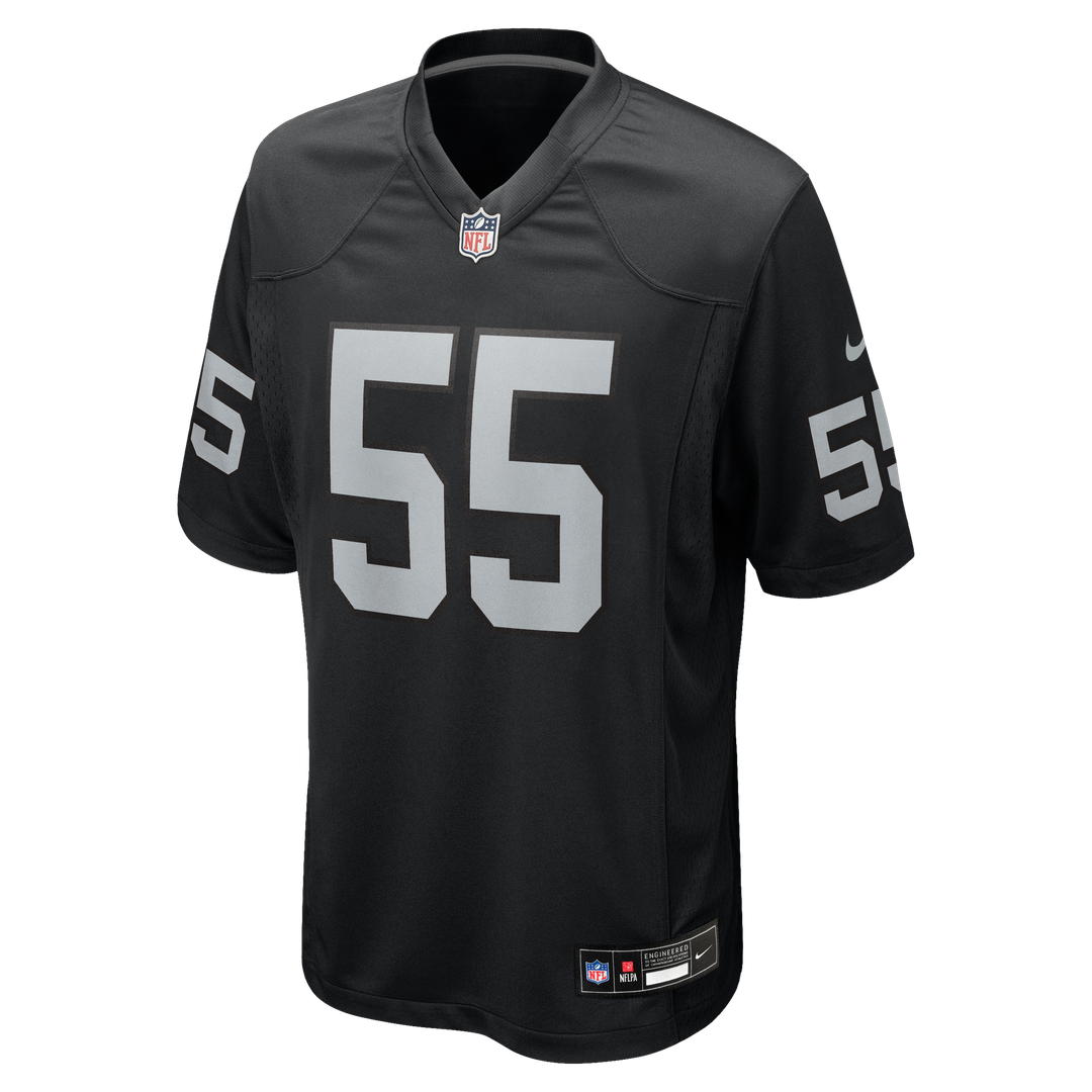 Las Vegas Raiders Cody Lindenberg Nike Black Game Jersey