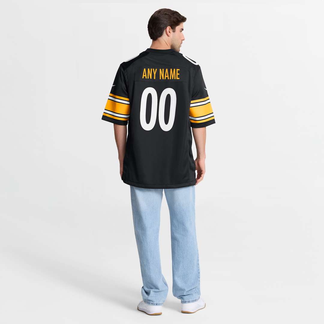 Pittsburgh Steelers Nike Black Custom Jersey