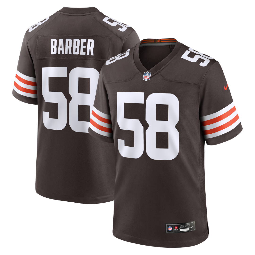 Cleveland Browns Austin Barber Nike Brown Game Jersey