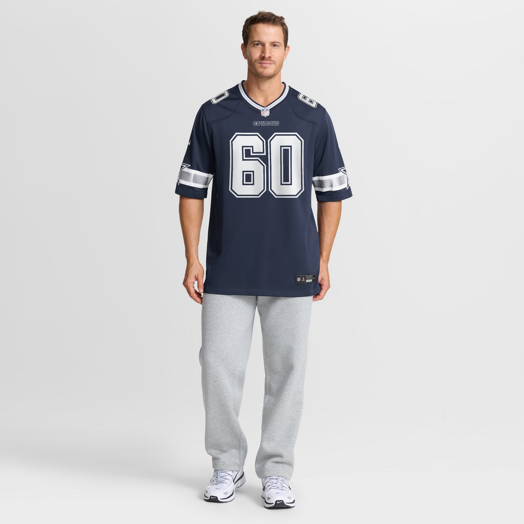 Dallas Cowboys Tyler Guyton Nike Navy Game Jersey