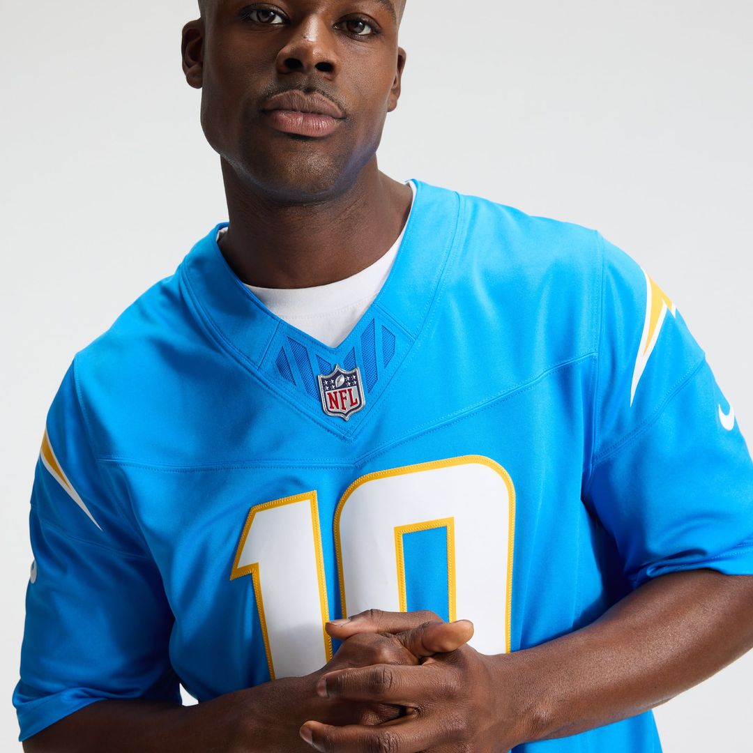 Los Angeles Chargers Justin Herbert Nike Navy Alternate Super Chargers Vapor FUSE Stitched Limited Jersey