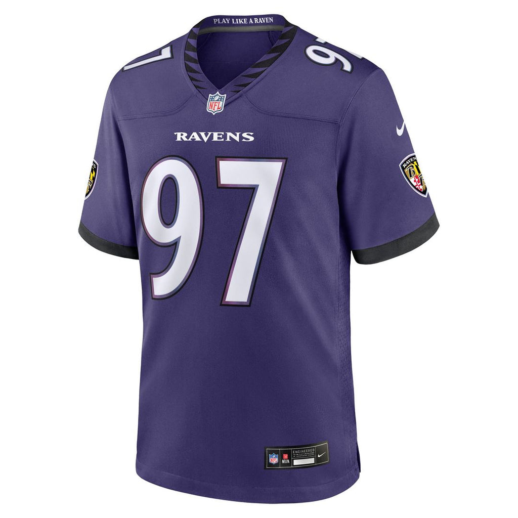 Baltimore Ravens Ethan Burke Nike Purple Game Jersey