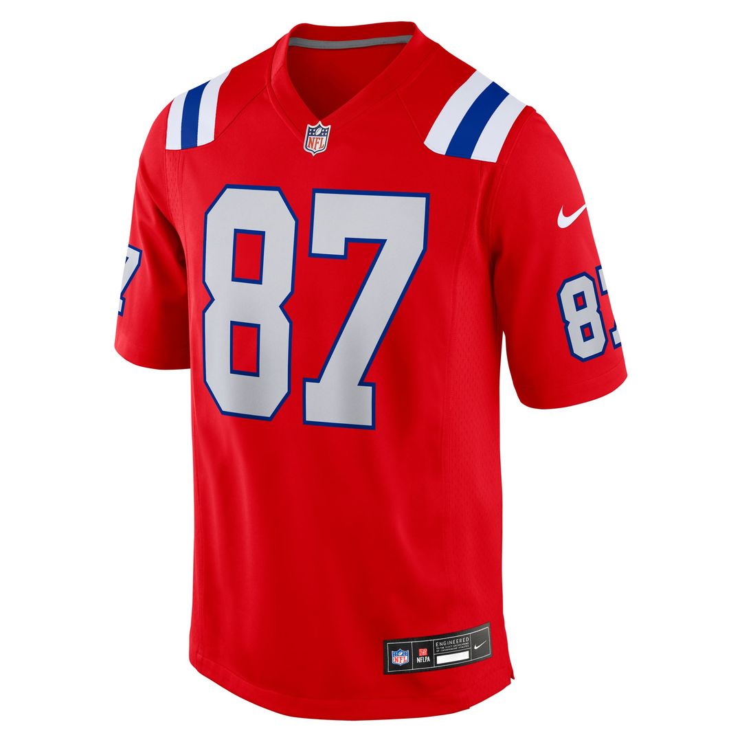 New England Patriots Rob Gronkowski Nike Red Alternate Retired Game Jersey