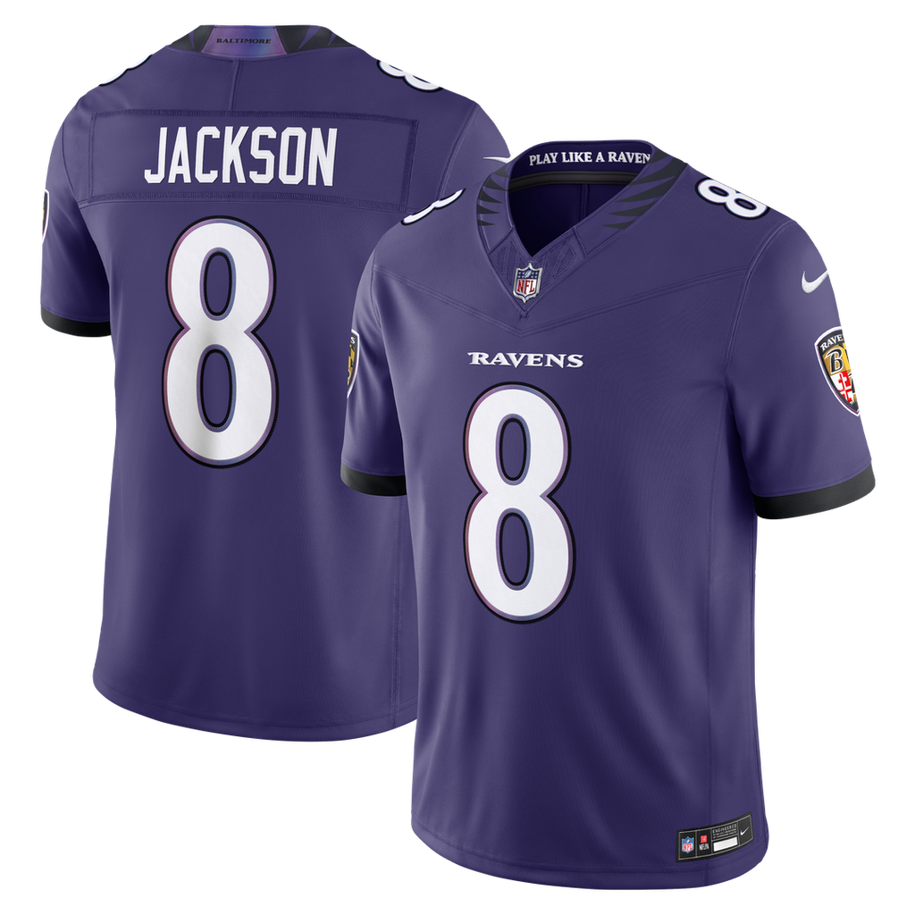 Baltimore Ravens Lamar Jackson Nike Purple Team Vapor FUSE Stitched Limited Jersey