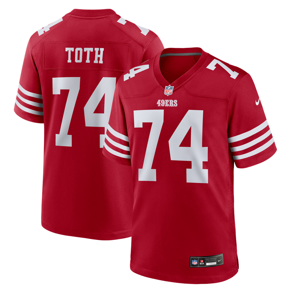 San Francisco 49ers Brett Toth Nike Scarlet Game Jersey
