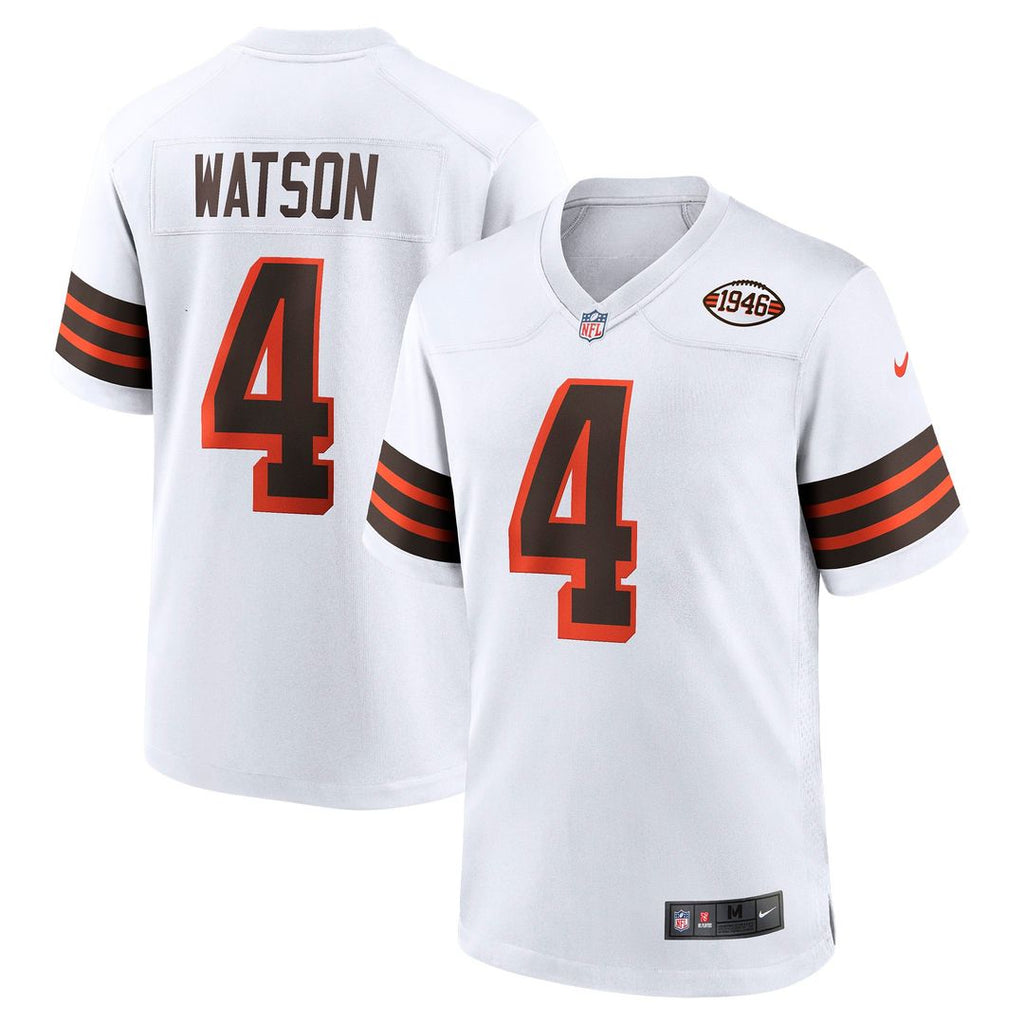 Cleveland Browns Deshaun Watson Nike White Alternate Game Jersey