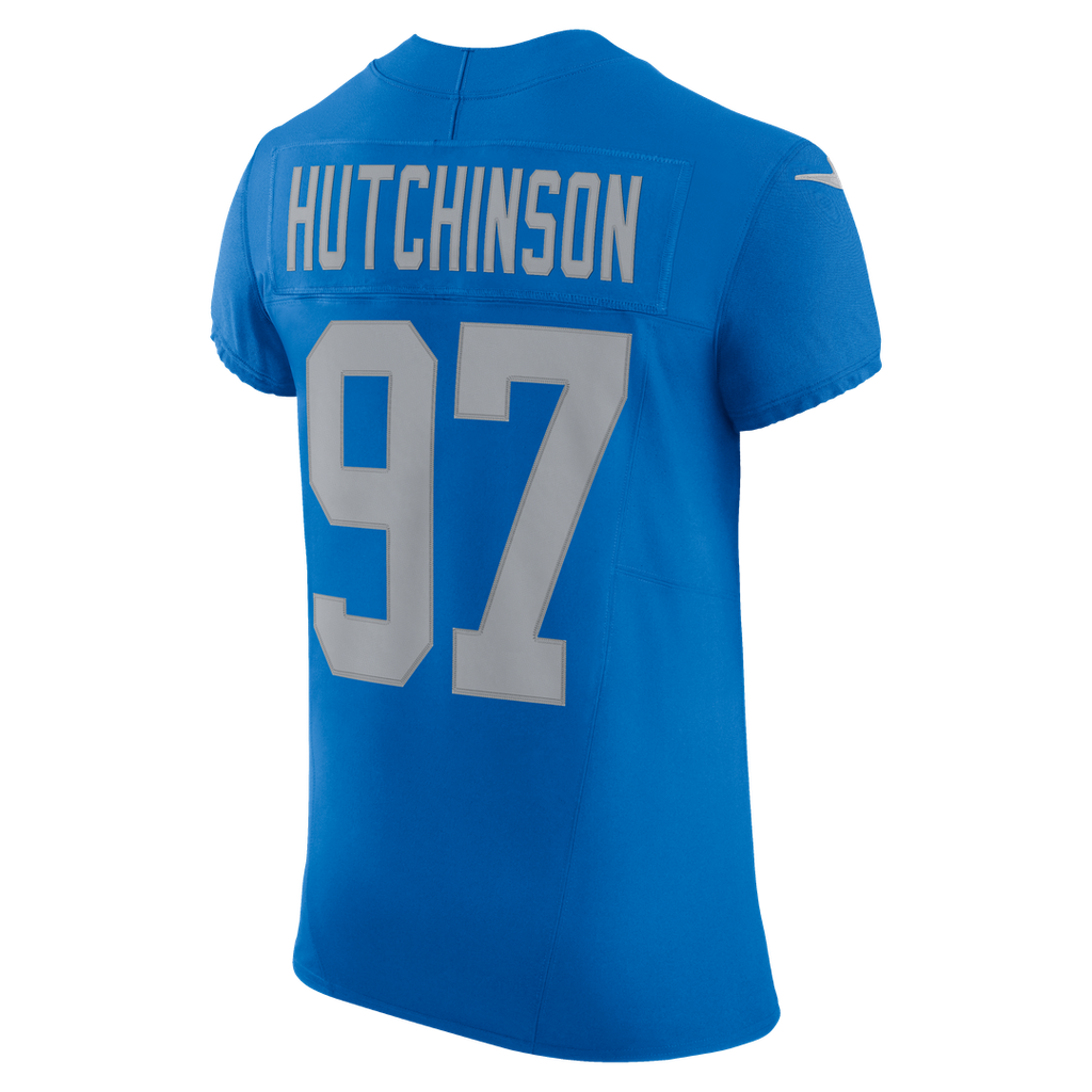 Detroit Lions Aidan Hutchinson Nike Blue Alternate Vapor FUSE Elite Jersey