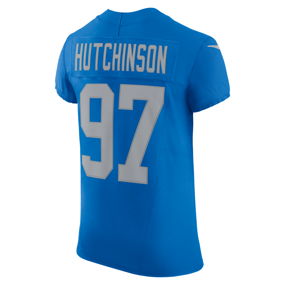 Detroit Lions Aidan Hutchinson Nike Blue Alternate Vapor FUSE Elite Jersey