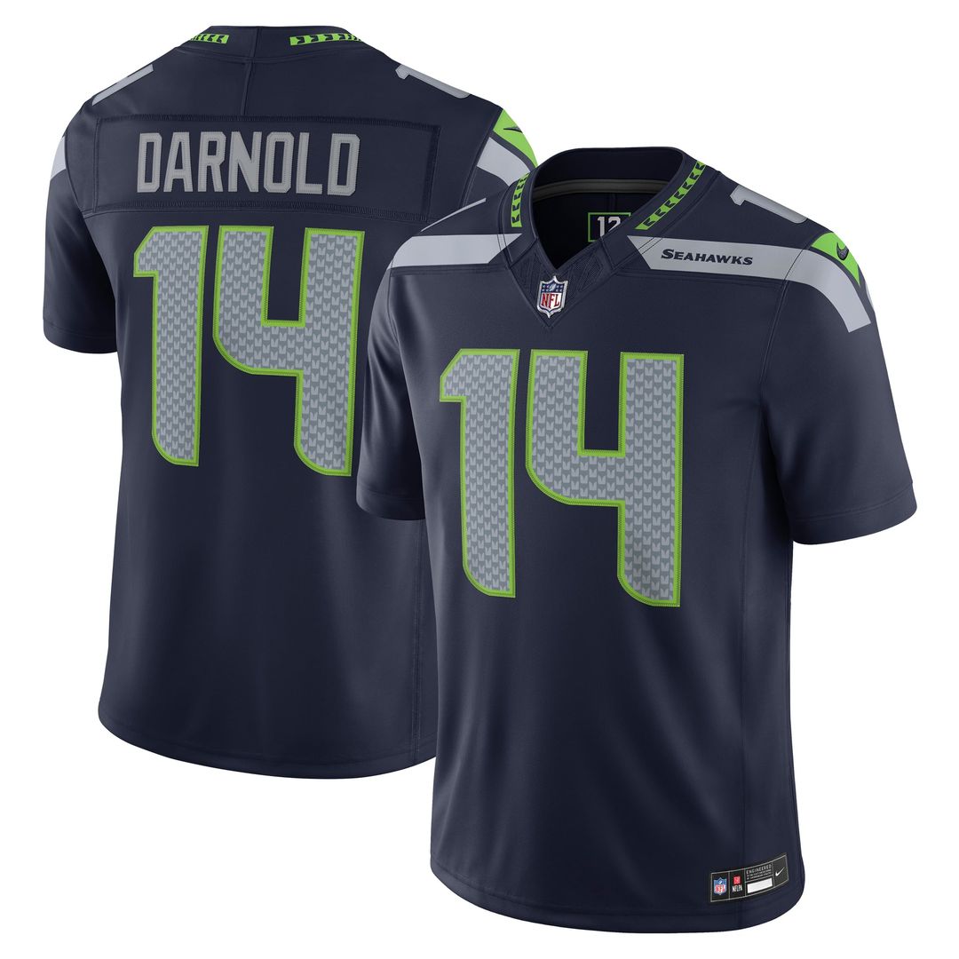 Seattle Seahawks Sam Darnold Nike College Navy Team Vapor FUSE Stitched Limited Jersey
