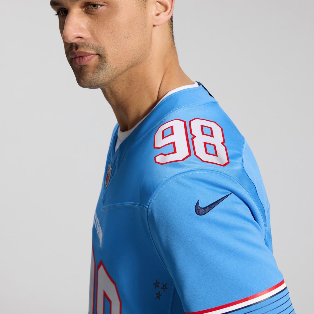 Tennessee Titans Jeffery Simmons Nike White Vapor FUSE Stitched Limited Jersey
