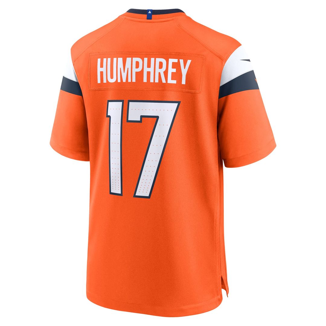Denver Broncos Lil'Jordan Humphrey Nike Orange Game Jersey
