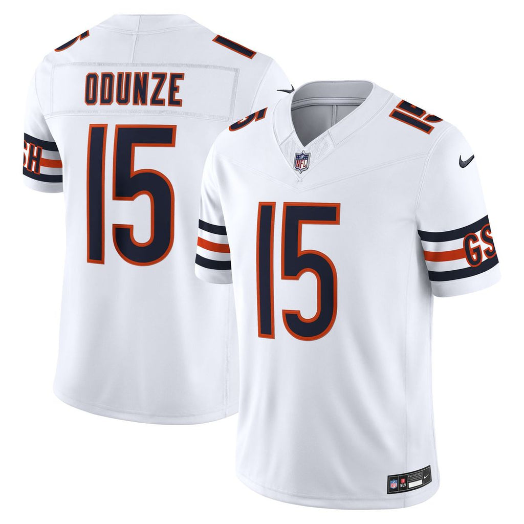 Chicago Bears Rome Odunze Nike White Vapor FUSE Stitched Limited Jersey