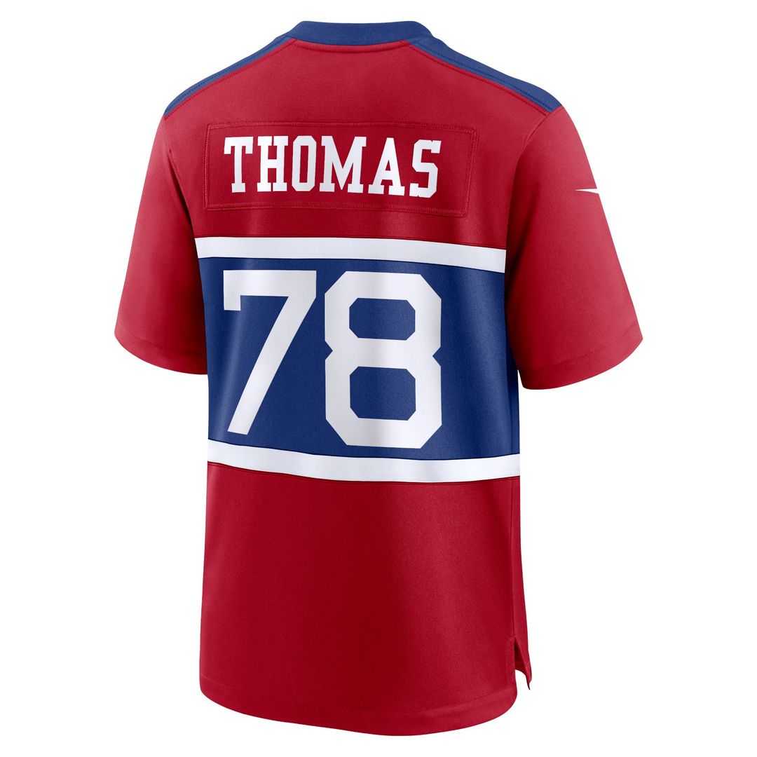 New York Giants Andrew Thomas Nike Century Red Alternate Game Jersey