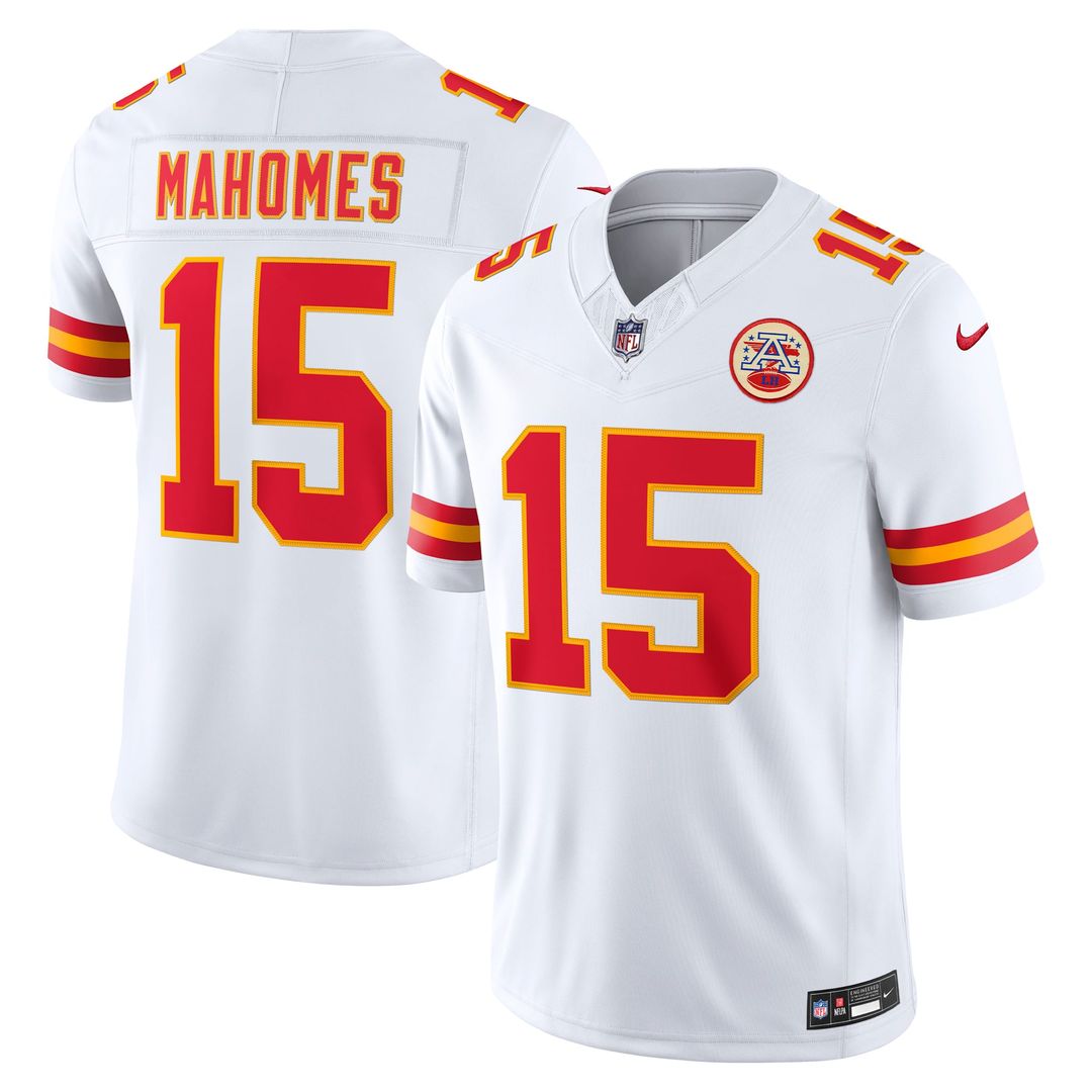 Kansas City Chiefs Patrick Mahomes Nike White Vapor FUSE Stitched Limited Jersey