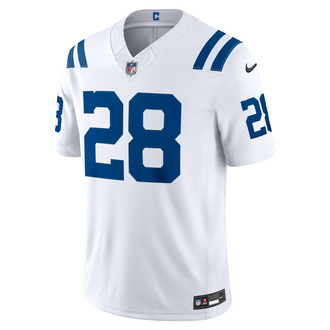 Indianapolis Colts Jonathan Taylor Nike White Vapor FUSE Stitched Limited Jersey