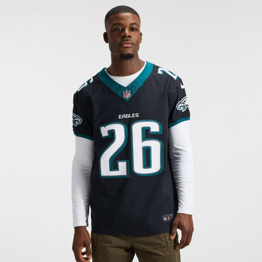 Philadelphia Eagles Saquon Barkley Nike Black Alternate Vapor FUSE Elite Jersey