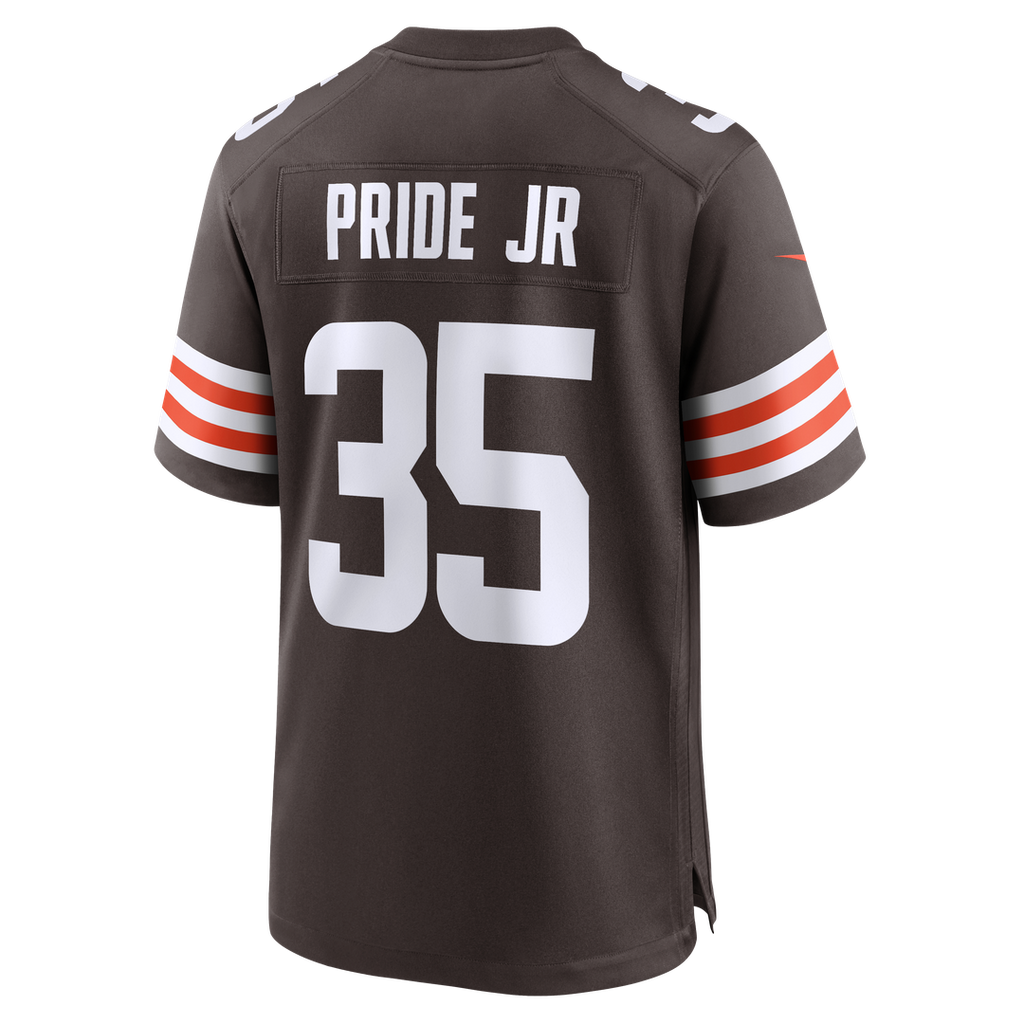Cleveland Browns Toriano Pride Jr. Nike Brown Game Jersey