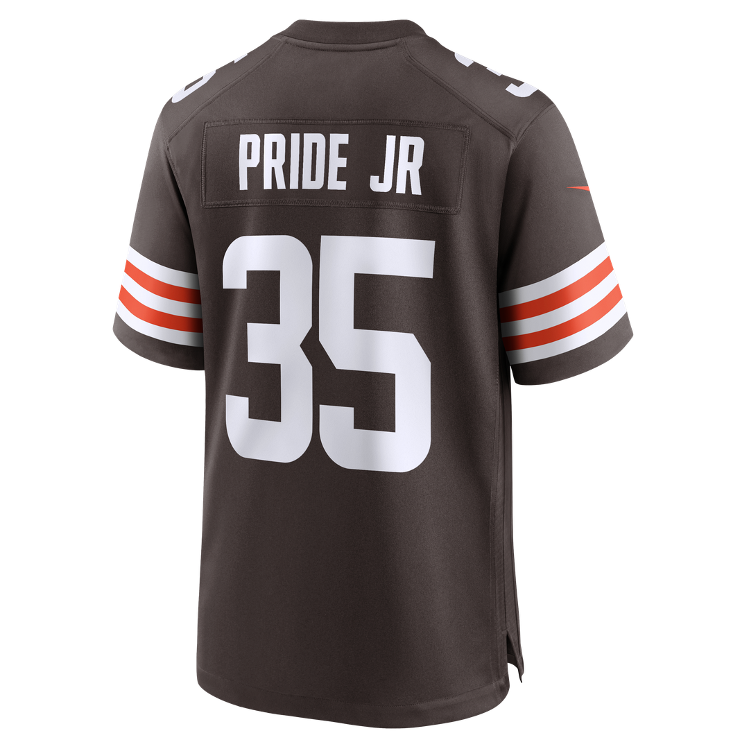 Cleveland Browns Toriano Pride Jr. Nike Brown Game Jersey