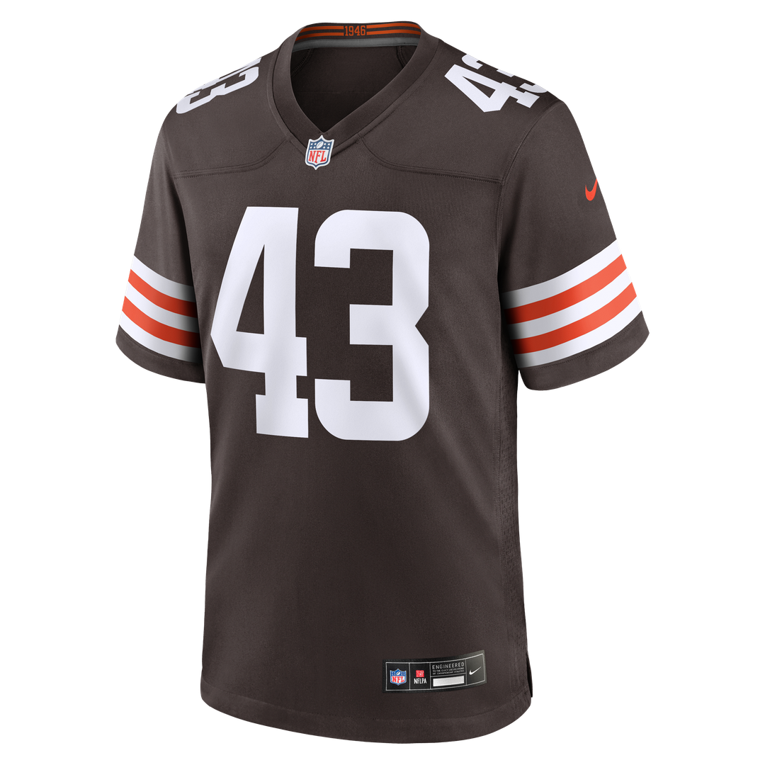 Cleveland Browns Mohamoud Diabate Nike Brown Game Jersey