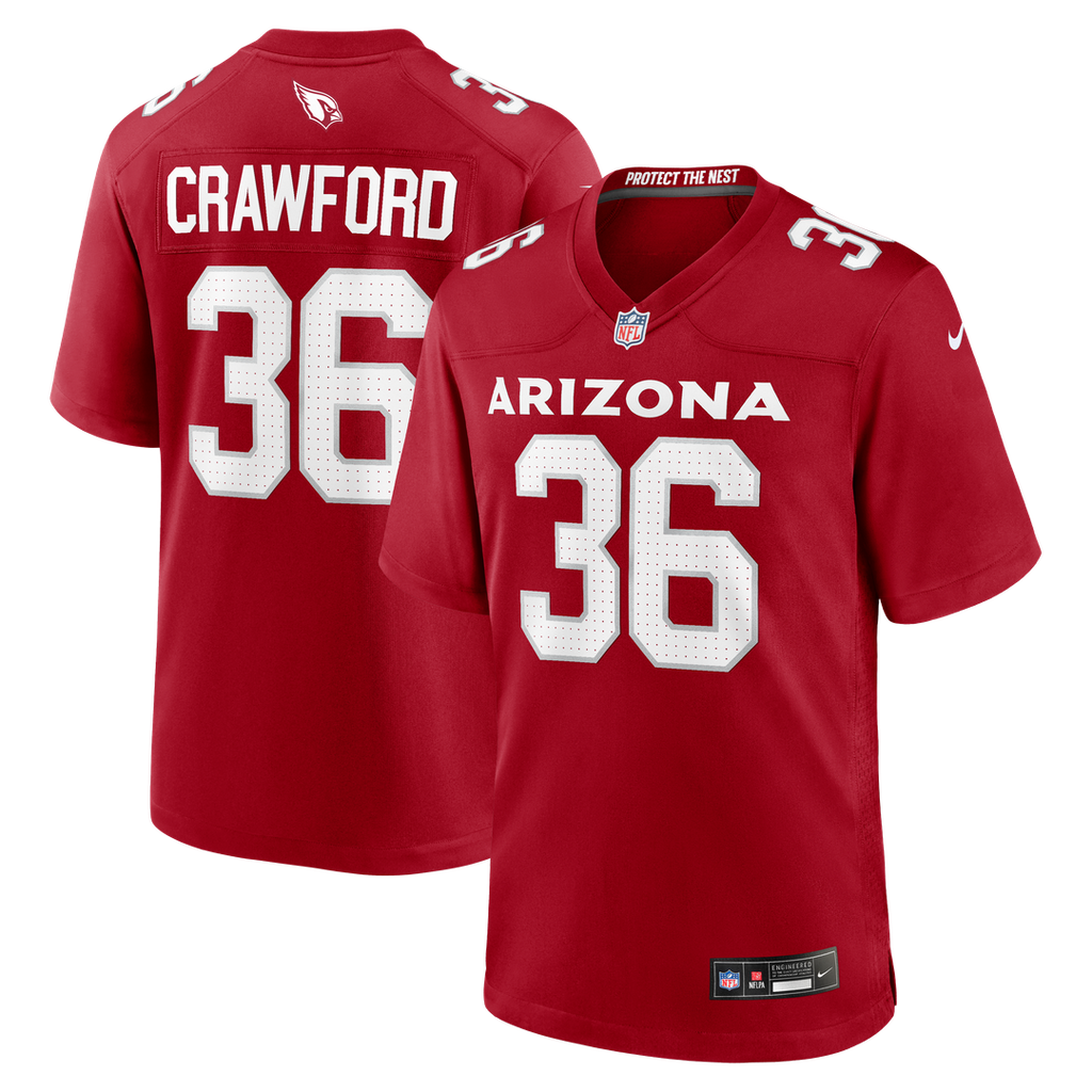 Arizona Cardinals Kitan Crawford Nike Cardinal Game Jersey