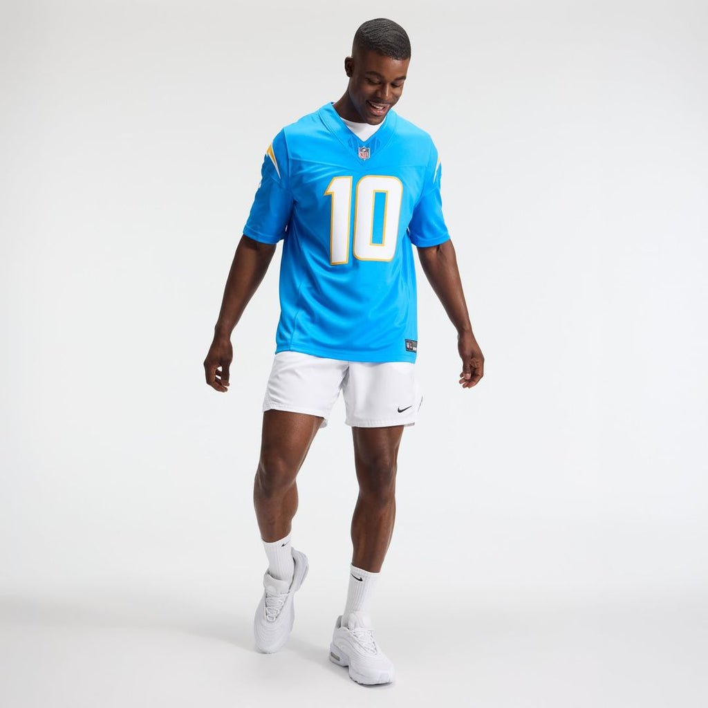 Los Angeles Chargers Justin Herbert Nike Navy Alternate Super Chargers Vapor FUSE Stitched Limited Jersey