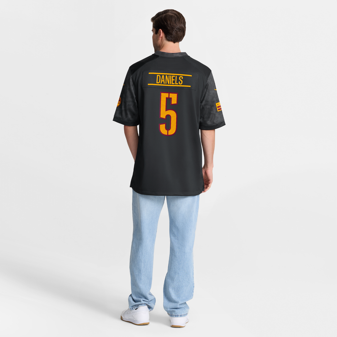 Washington Commanders Jayden Daniels Nike Black Alternate Game Jersey