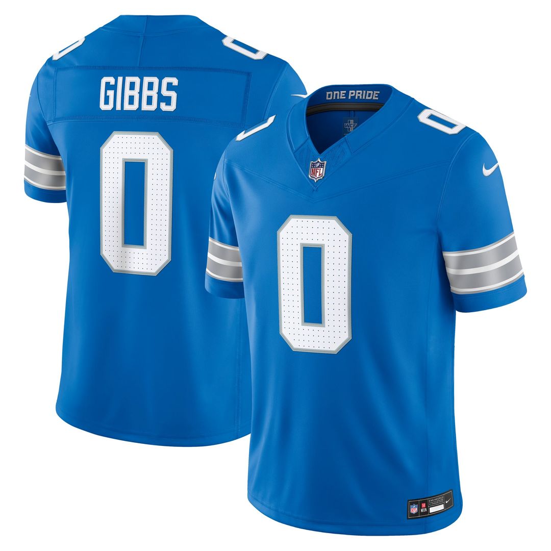 Detroit Lions Jahmyr Gibbs Nike Blue Team Vapor FUSE Stitched Limited Jersey