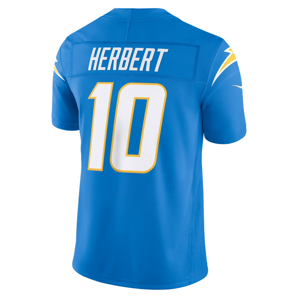 Los Angeles Chargers Justin Herbert Nike Powder Blue Team Vapor FUSE Stitched Limited Jersey