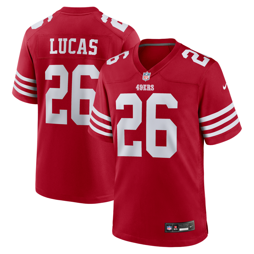 San Francisco 49ers Chase Lucas Nike Scarlet Game Jersey