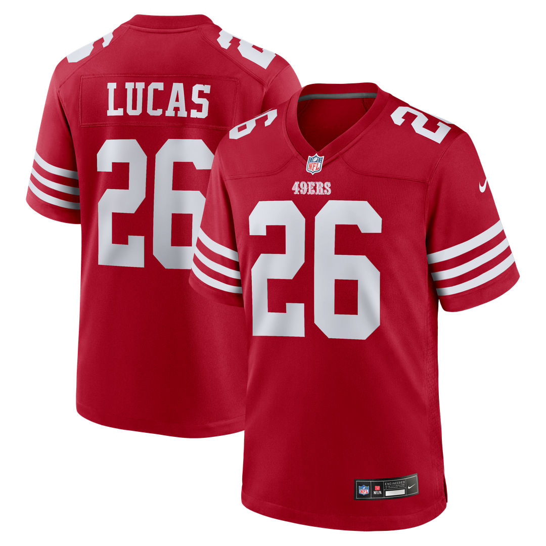 San Francisco 49ers Chase Lucas Nike Scarlet Game Jersey
