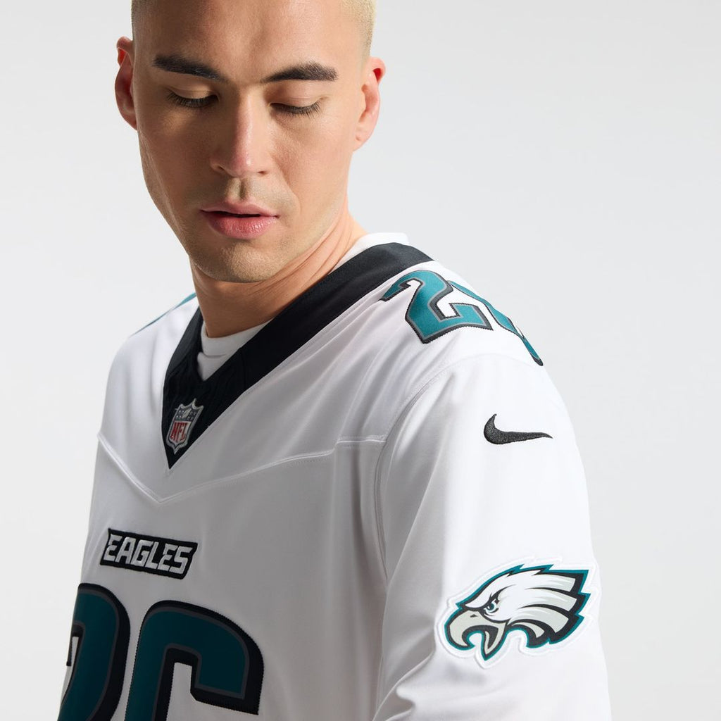 Philadelphia Eagles Saquon Barkley Nike White Vapor FUSE Stitched Limited Jersey
