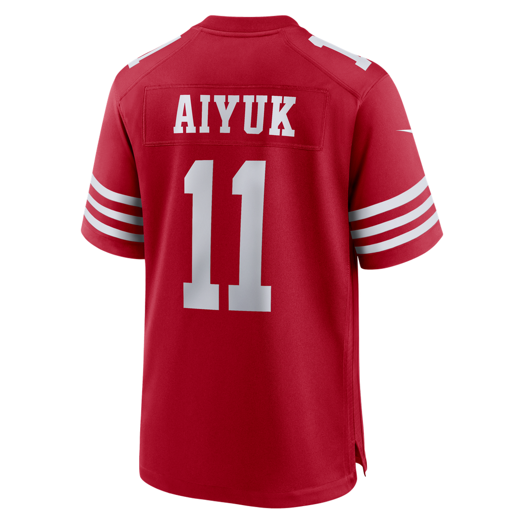San Francisco 49ers Brandon Aiyuk Nike Scarlet Team Game Jersey