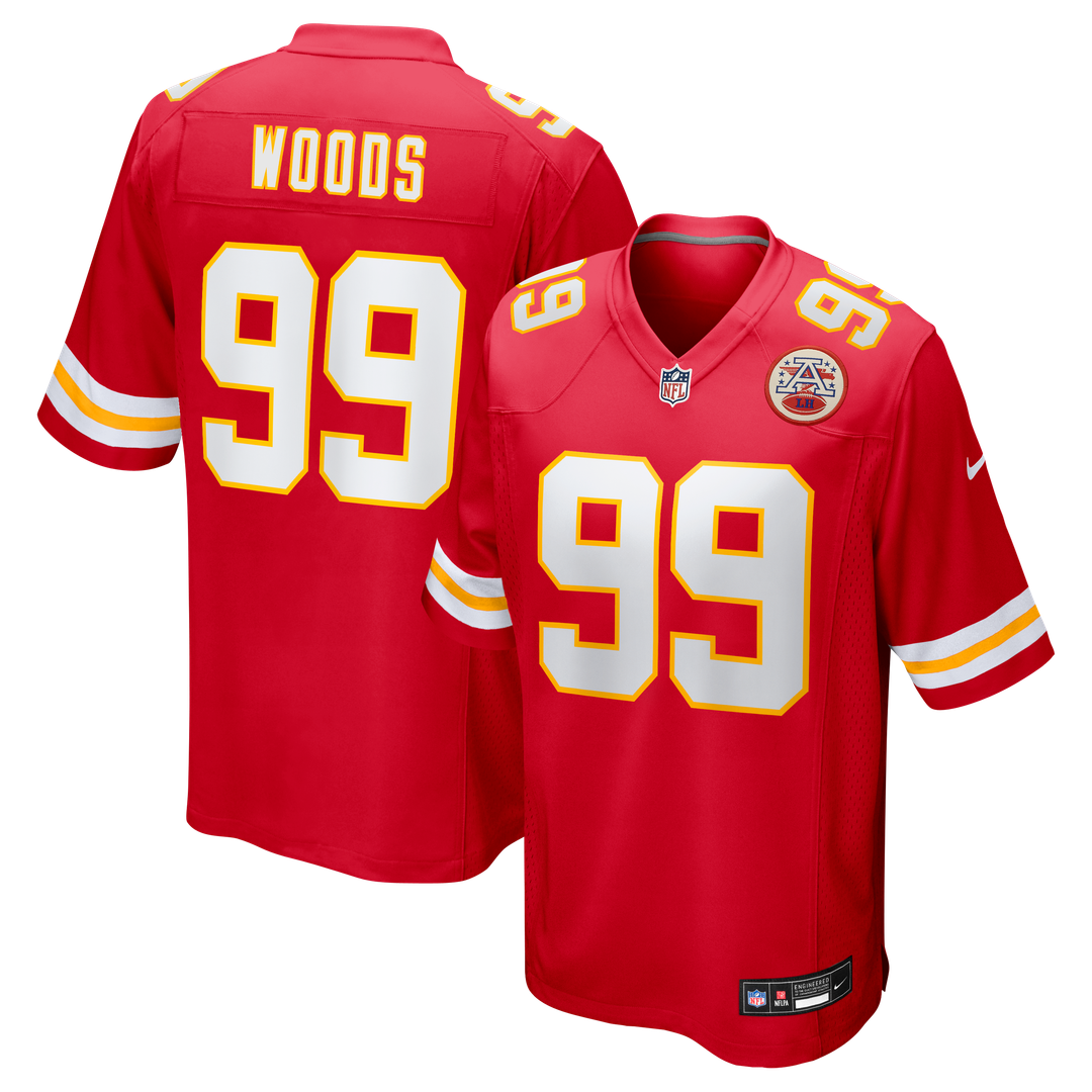Kansas City Chiefs Peter Woods Nike Red Game Jersey