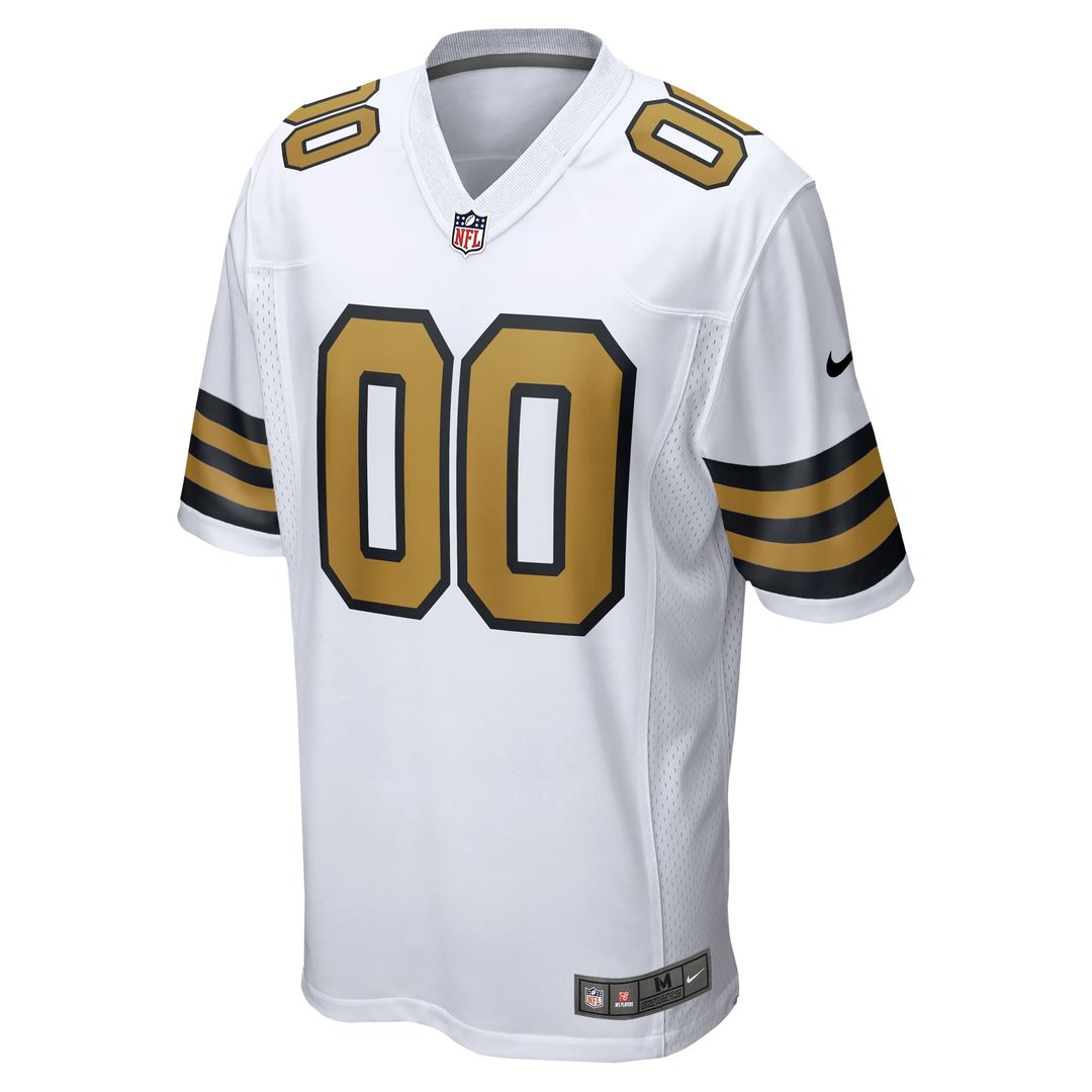 New Orleans Saints Nike White Alternate Custom Jersey