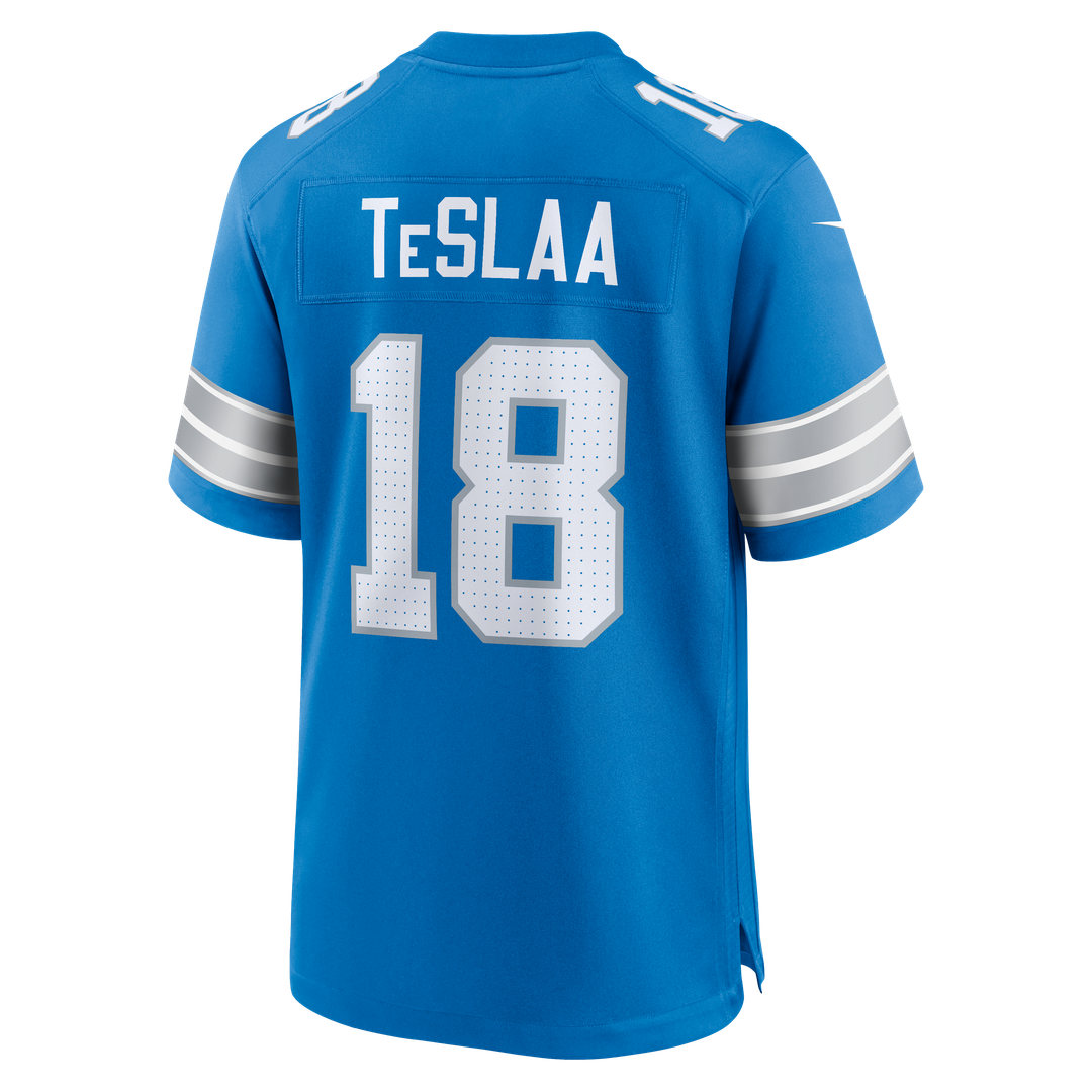 Detroit Lions Isaac TeSlaa Nike Blue Game Jersey