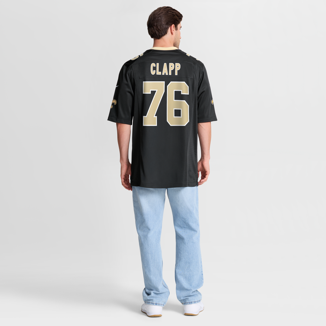 New Orleans Saints Will Clapp Nike Black Game Jersey
