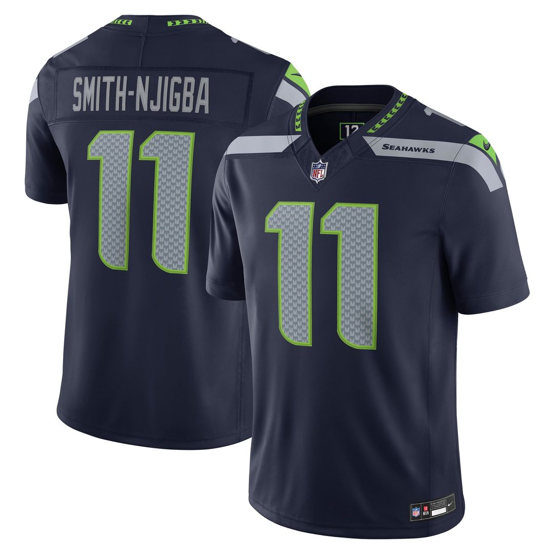 Seattle Seahawks Jaxon Smith - Njigba Nike White Vapor FUSE Stitched Limited Jersey