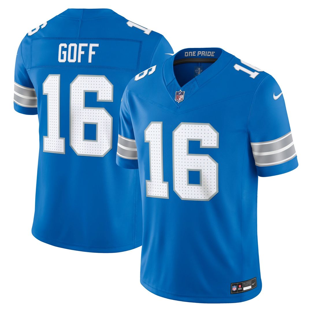Detroit Lions Jared Goff Nike Blue Team Vapor FUSE Stitched Limited Jersey
