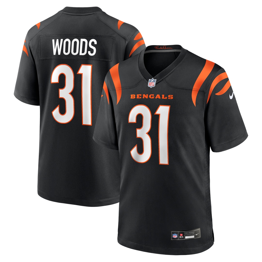 Cincinnati Bengals Ickey Woods Nike Black Retired Game Jersey