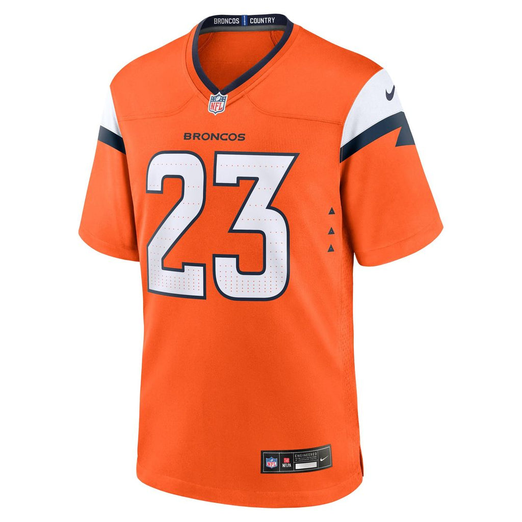 Denver Broncos Jahdae Barron Nike Orange Game Jersey