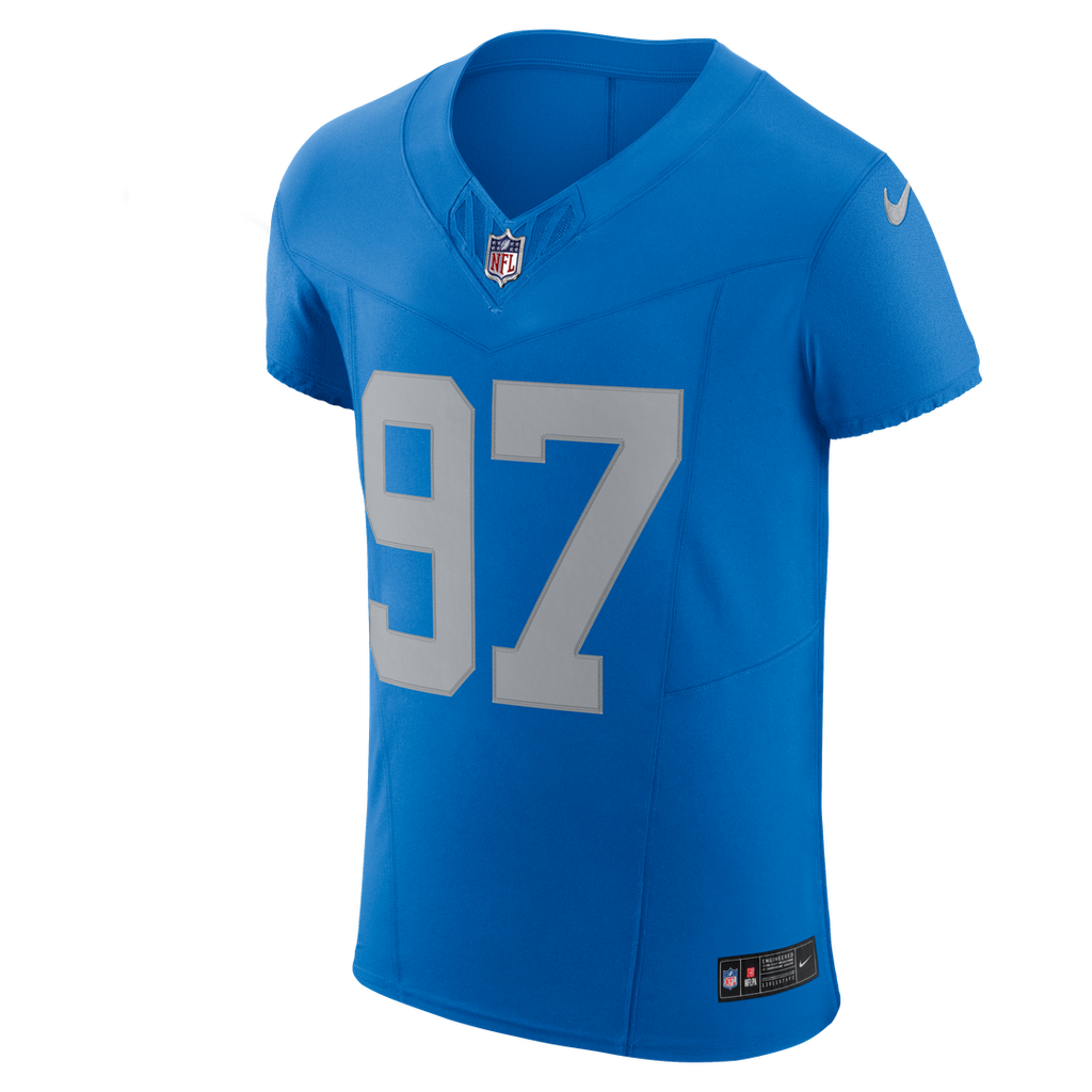 Detroit Lions Aidan Hutchinson Nike Blue Alternate Vapor FUSE Elite Jersey