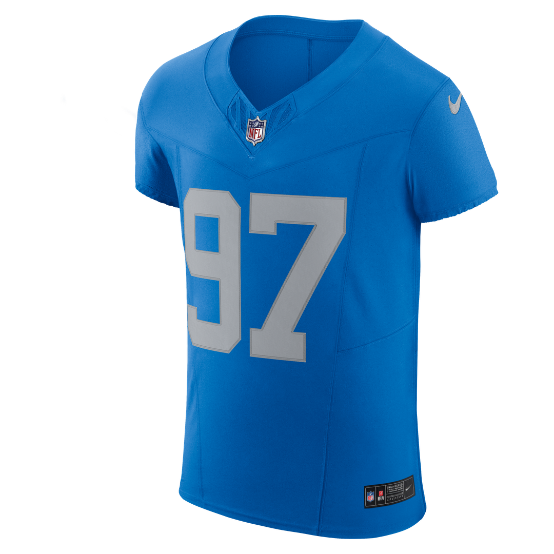 Detroit Lions Aidan Hutchinson Nike Blue Alternate Vapor FUSE Elite Jersey
