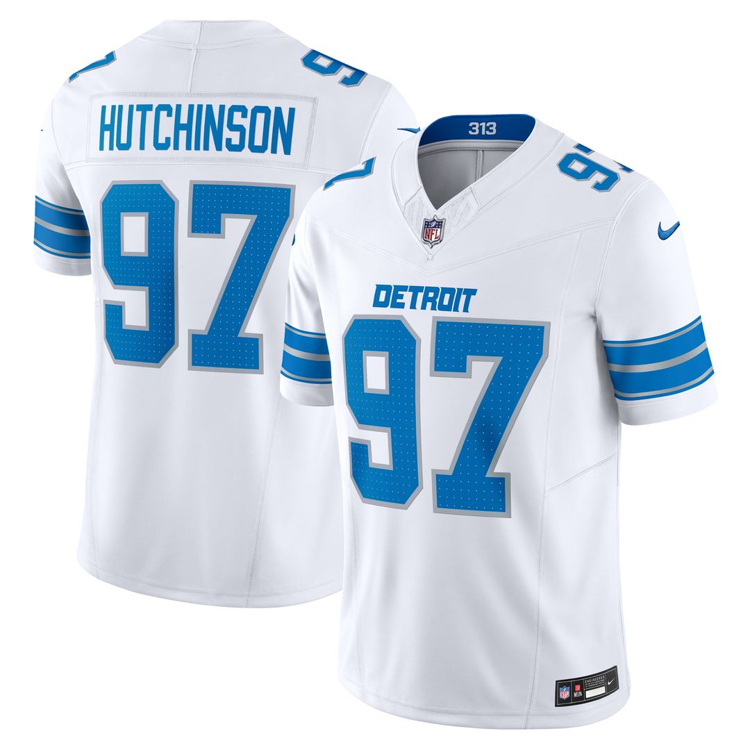 Detroit Lions Aidan Hutchinson Nike Blue Vapor FUSE Alternate Limited Jersey