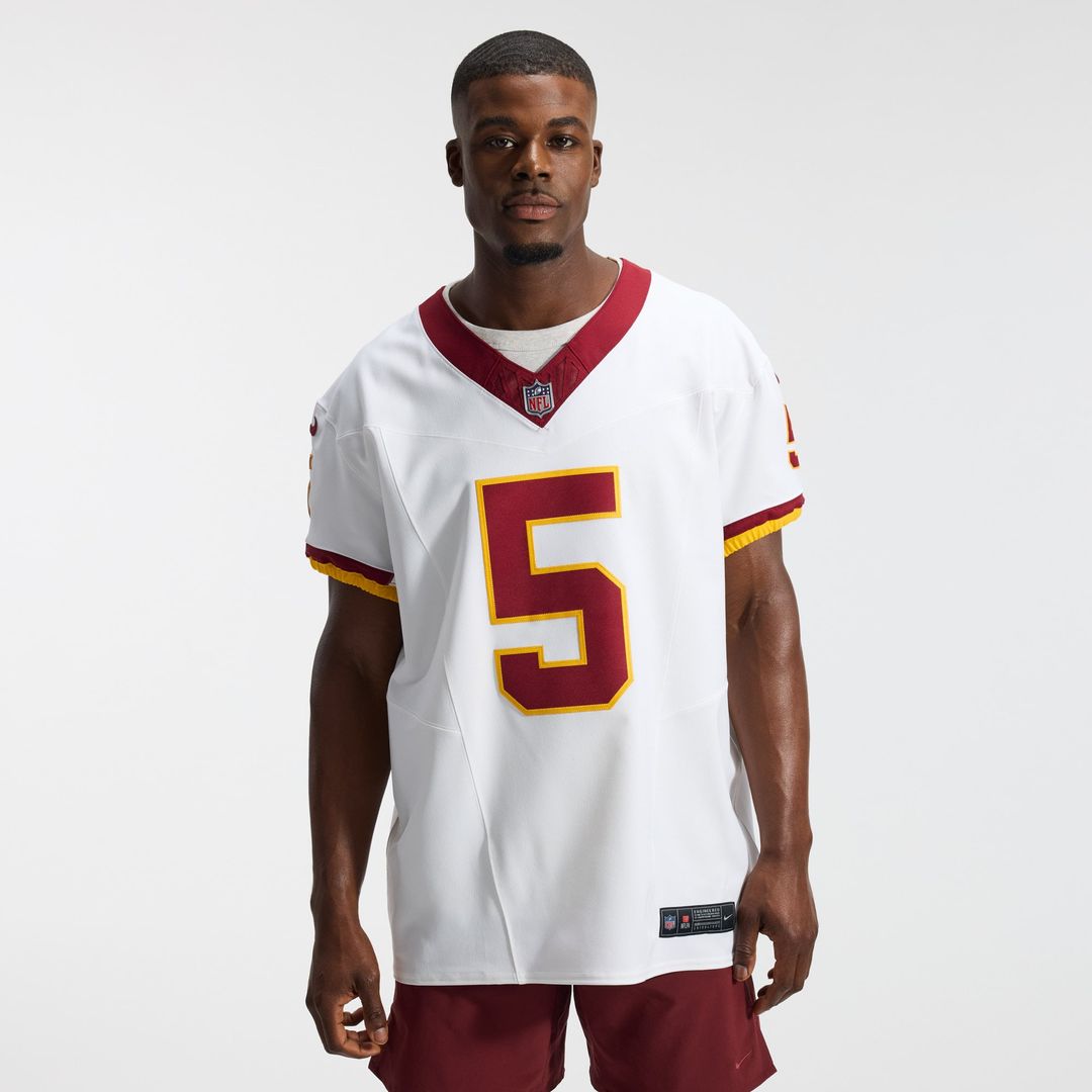 Washington Commanders Jayden Daniels Nike White Alternate 2 Super Bowl Era Vapor FUSE Elite Jersey