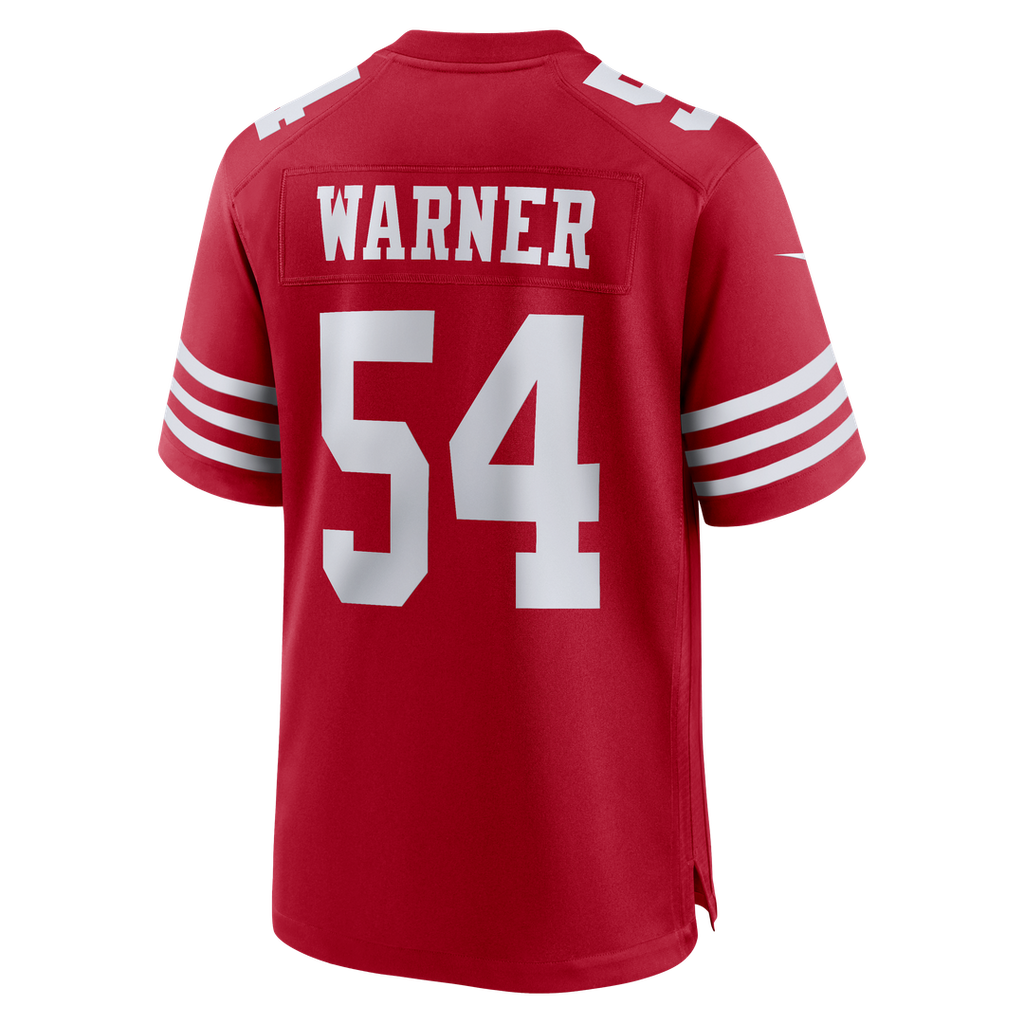 San Francisco 49ers Fred Warner Nike White 80th Anniversary Game Jersey