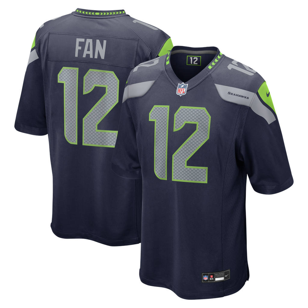 Seattle Seahawks 12s Nike College Navy Game Jersey