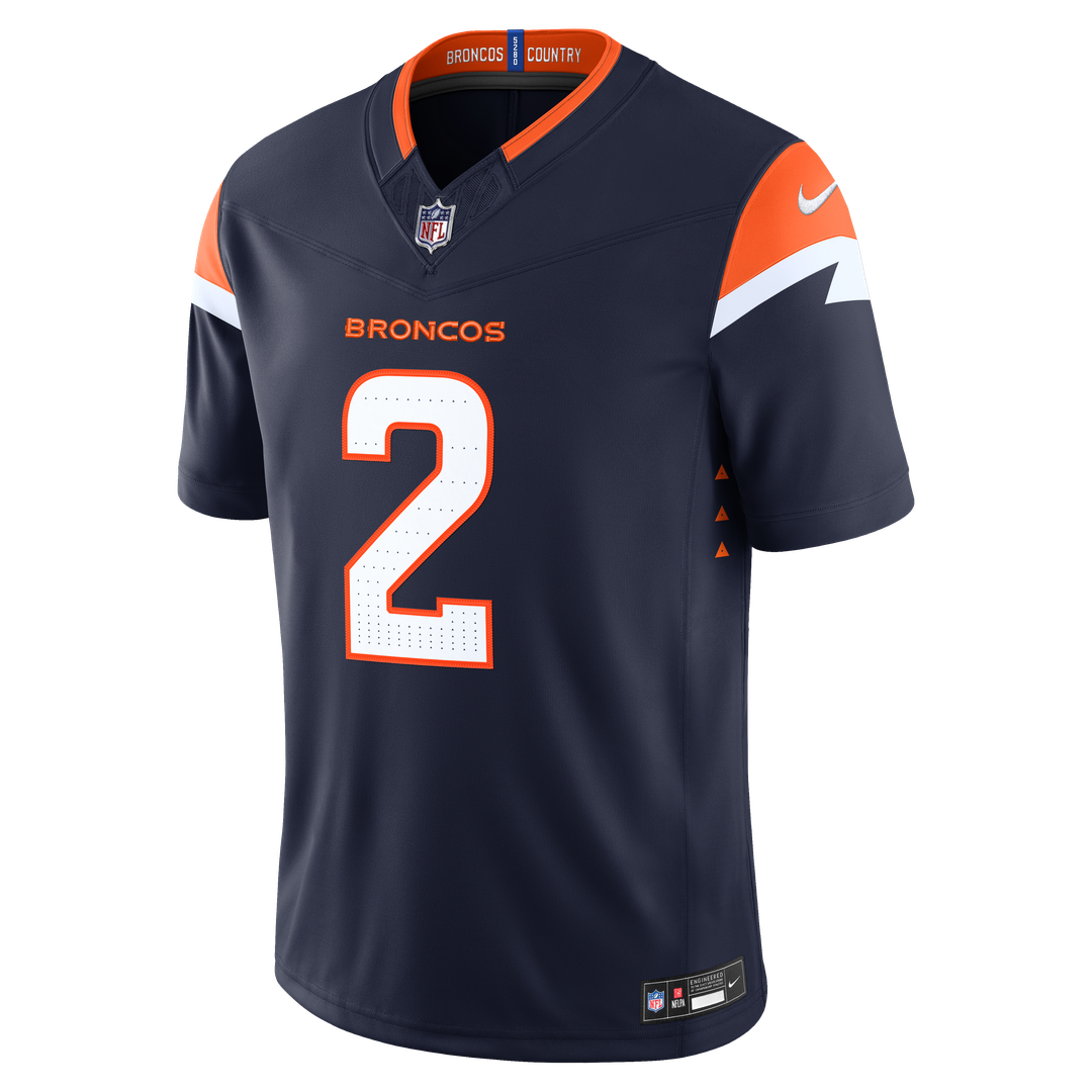 Denver Broncos Pat Surtain II Nike Navy Alternate Vapor FUSE Stitched Limited Jersey