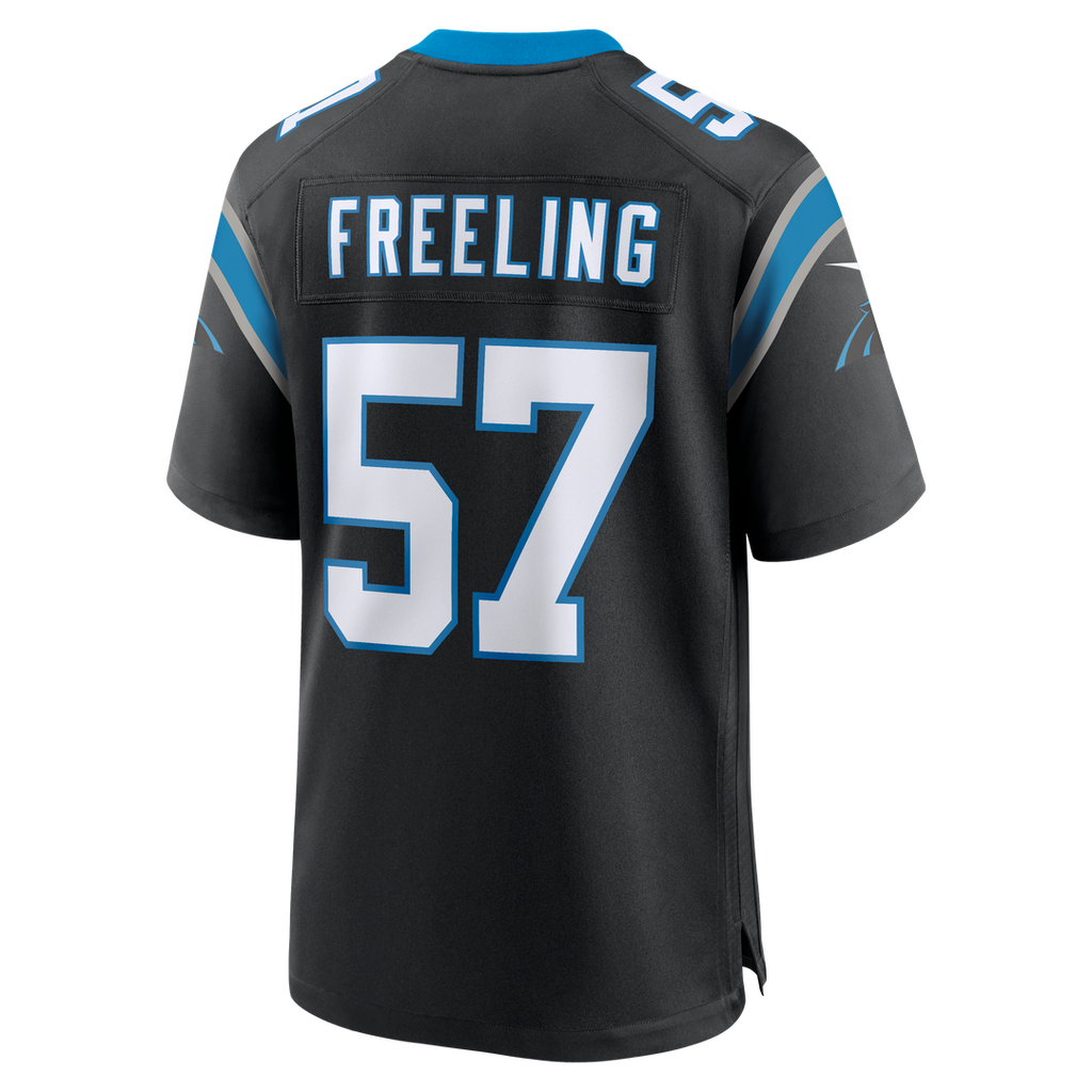 Carolina Panthers Monroe Freeling Nike Black Game Jersey