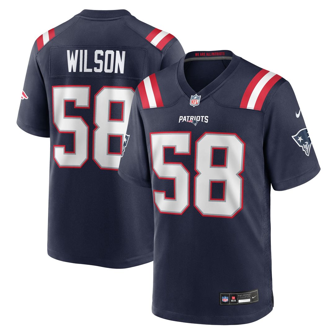 New England Patriots Jared Wilson Nike Navy Game Jersey