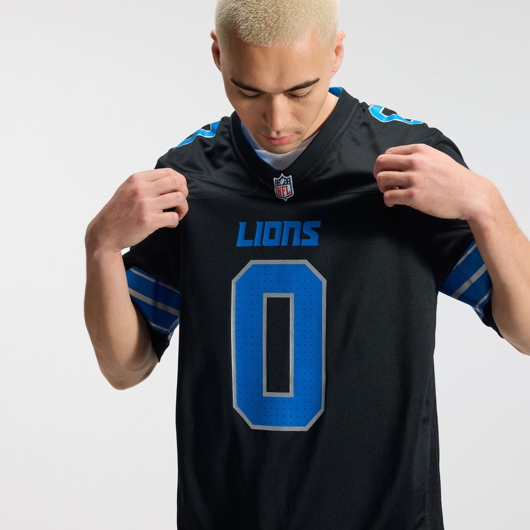 Detroit Lions Jahmyr Gibbs Nike Blue Game Jersey